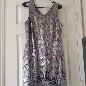 Forever 21 Silver Sequin Dress
